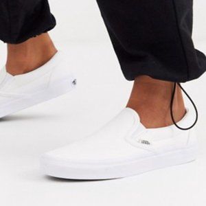 Vans Classic Slip-On triple white sneakers